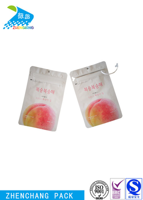 Custom Printed Stand Up Plastic Pouch Packaging With Special Shape Zipper