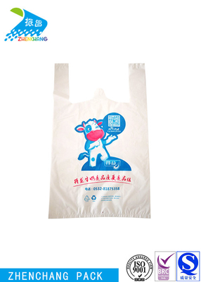 Customized Transparent Plastic Vest Carrier Bags For The Mall And Supermarket