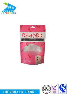 Aroma Barrier Stand Up Ziplock Bags High Impact Resitance For Dog Cat Pet Food